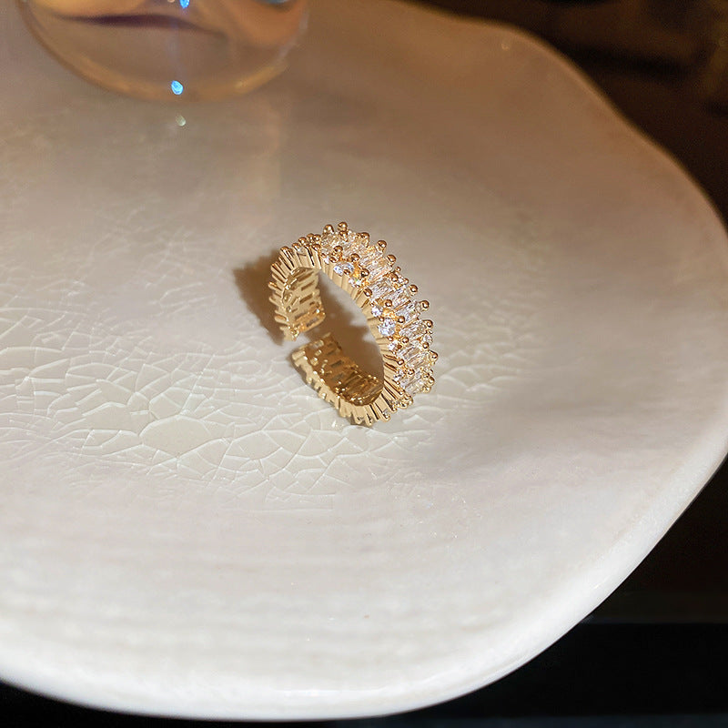 Pearl & Zircon Open Ring