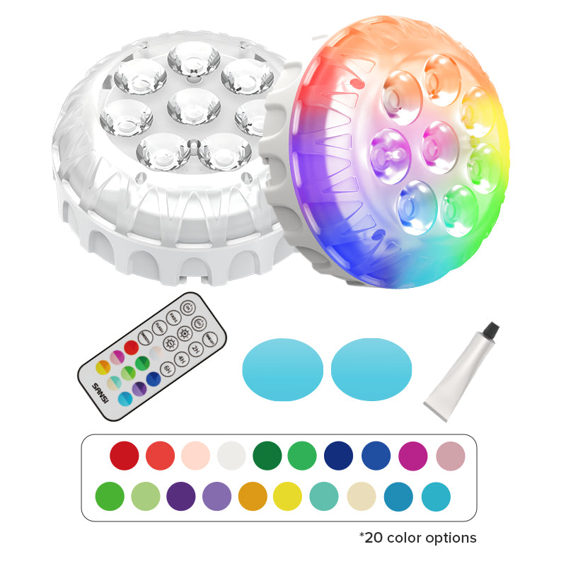 Rechargeable RGB Pool & Pond Lights (2-Pack)