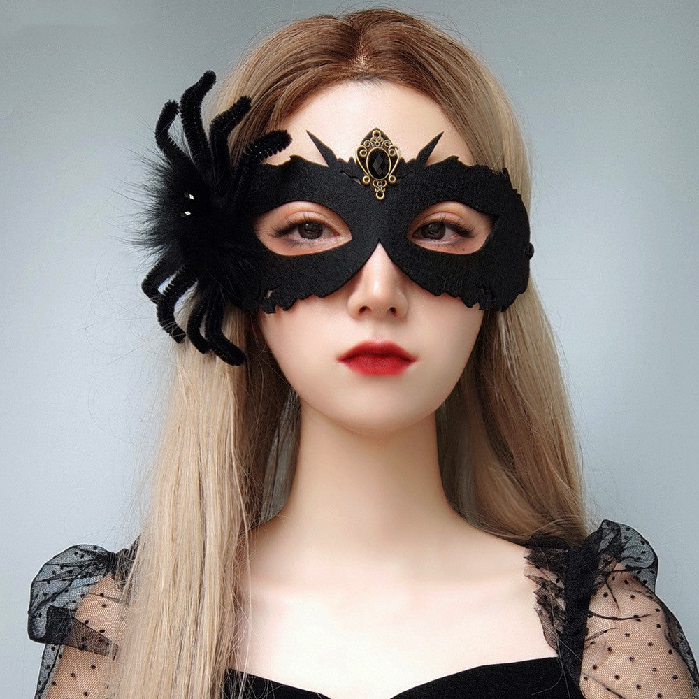 Black Spider Masquerade Mask