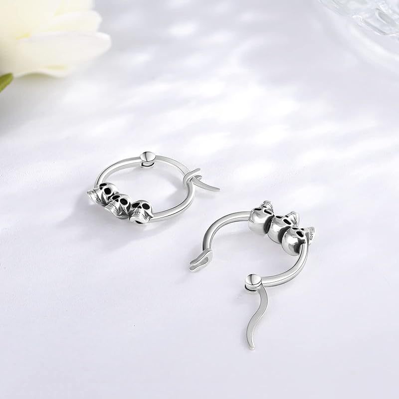Skull Ear Clip Earrings