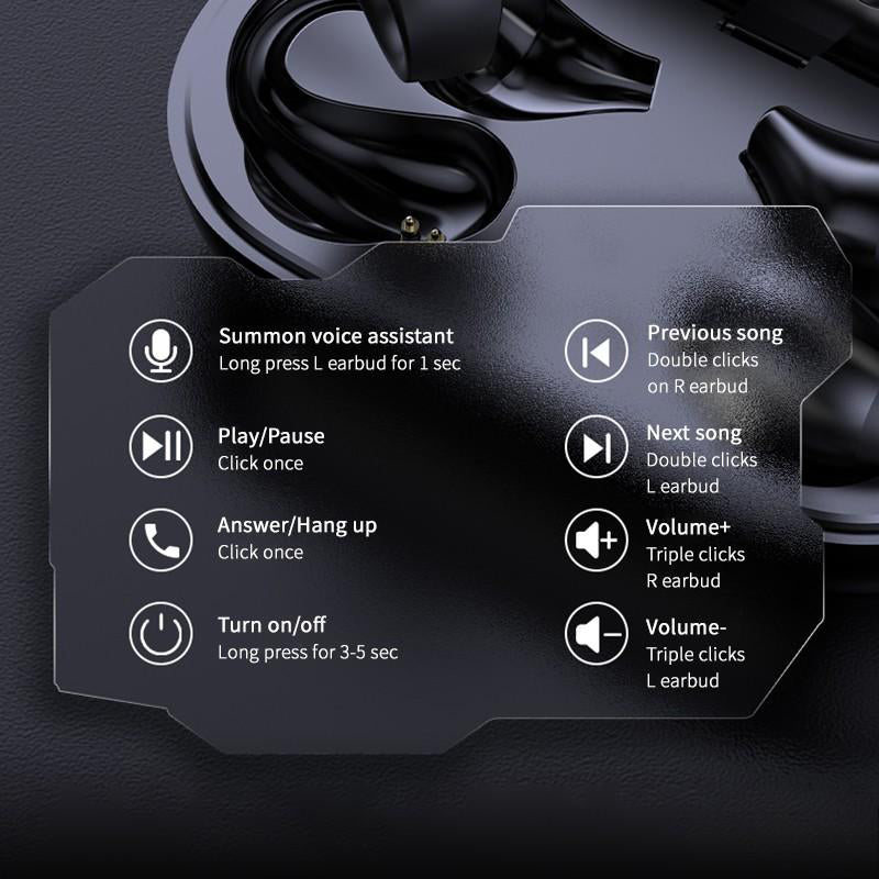 Open-Ear Clip Wireless Earbuds