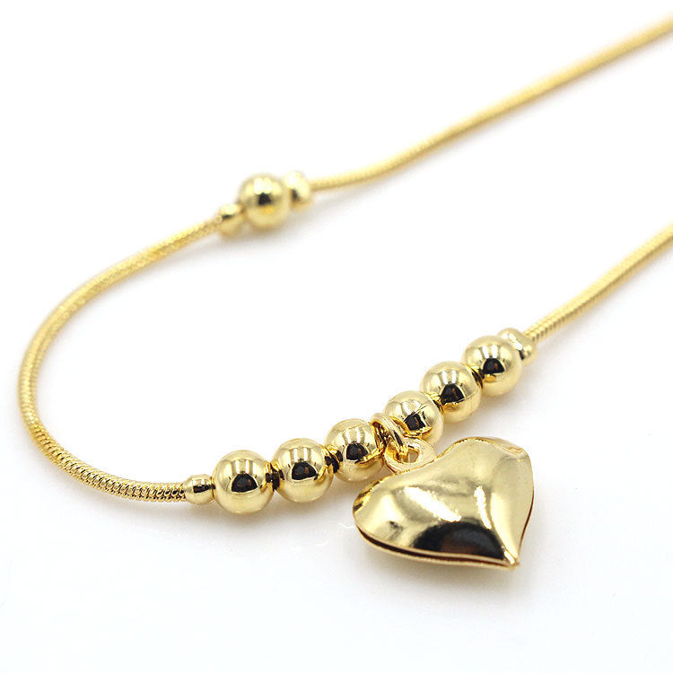 Gothic Heart Beaded Anklet