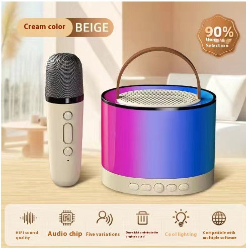 RGB Karaoke Speaker with Microphones