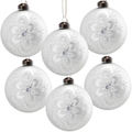 Glass Christmas Ball Ornaments (Set of 6)