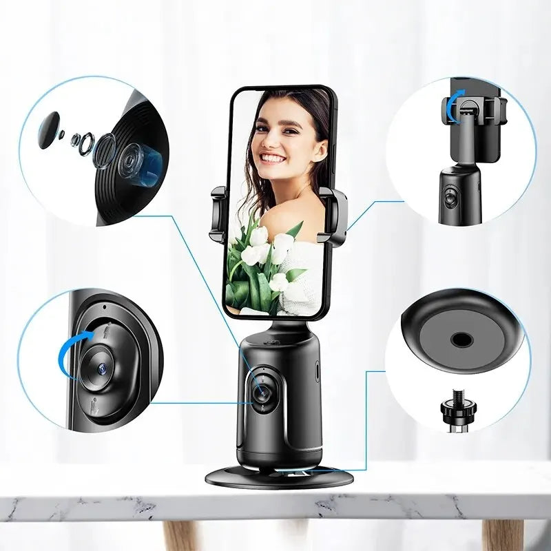 360° AI Face-Tracking Phone Mount