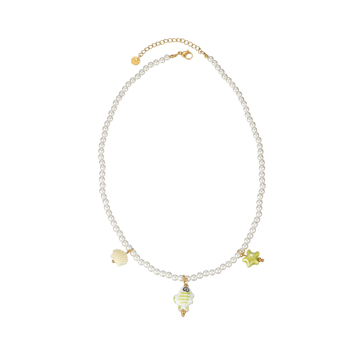 Ceramic Charm Beaded Necklace