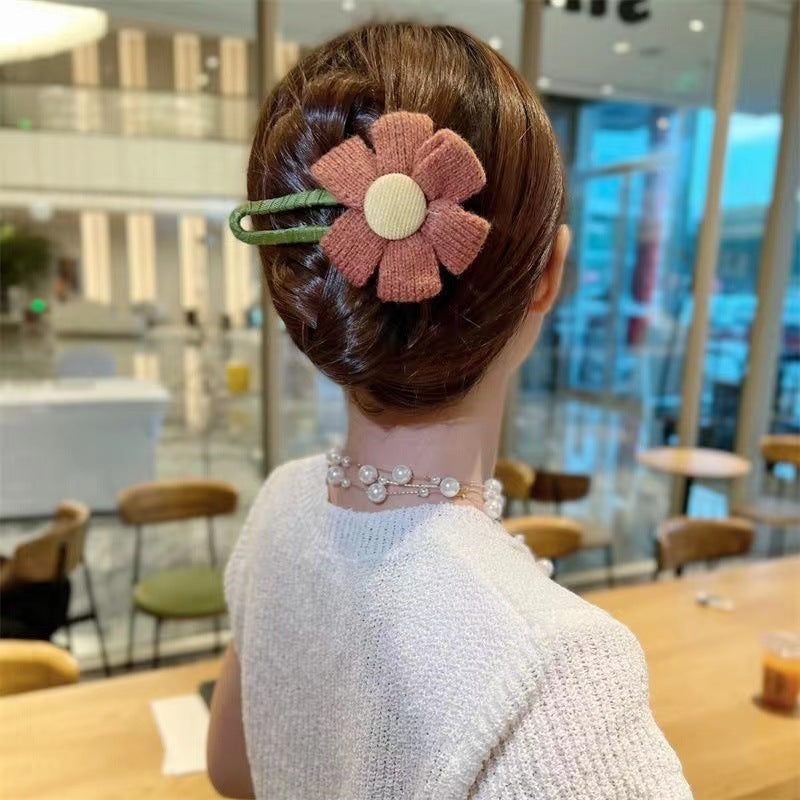 Large Fabric Flower Hair Clip