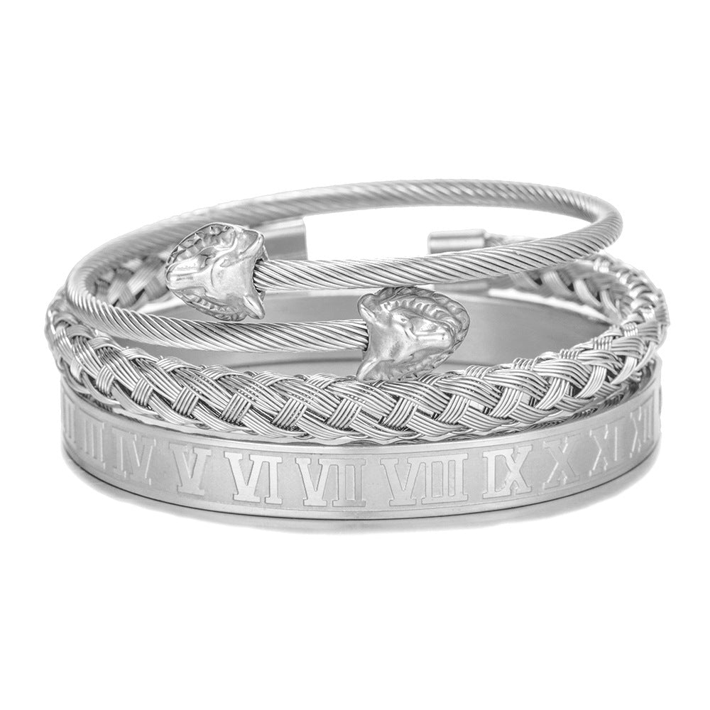 Roman Numeral Bangle Set