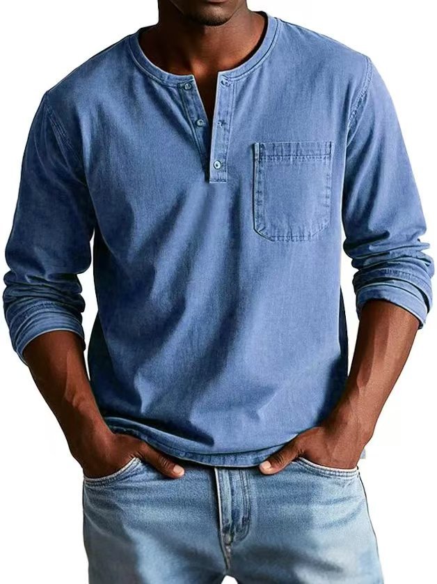 Men's Long-Sleeve Henley Tee