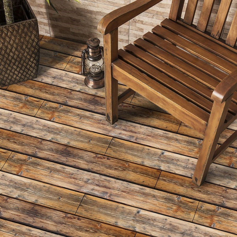 Peel & Stick Wood Floor Tiles