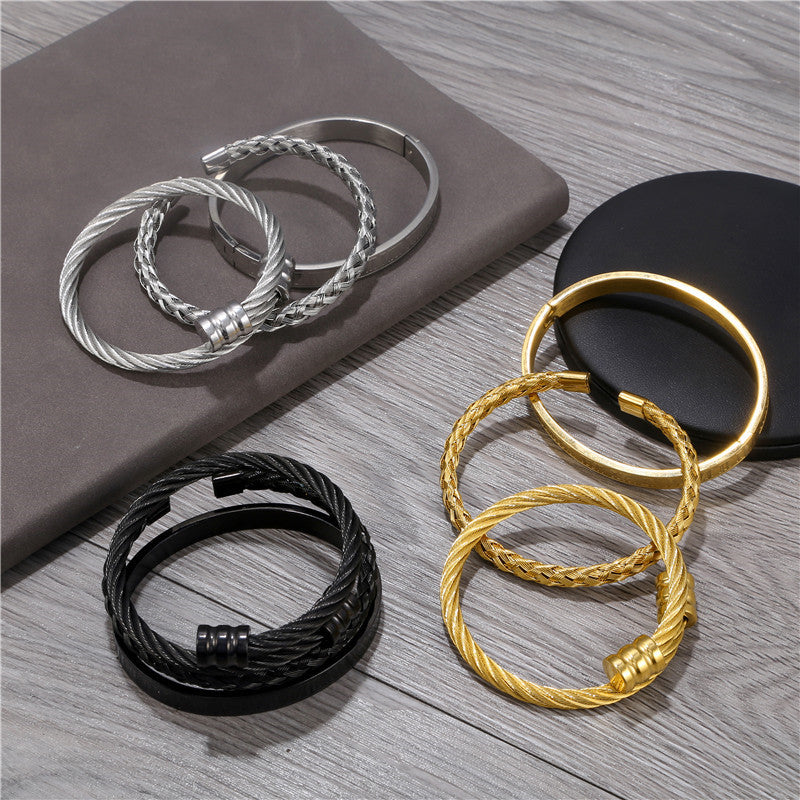Roman Numeral Bangle Set