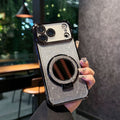 Glitter Mirror Magnetic Stand Case for iPhone 17