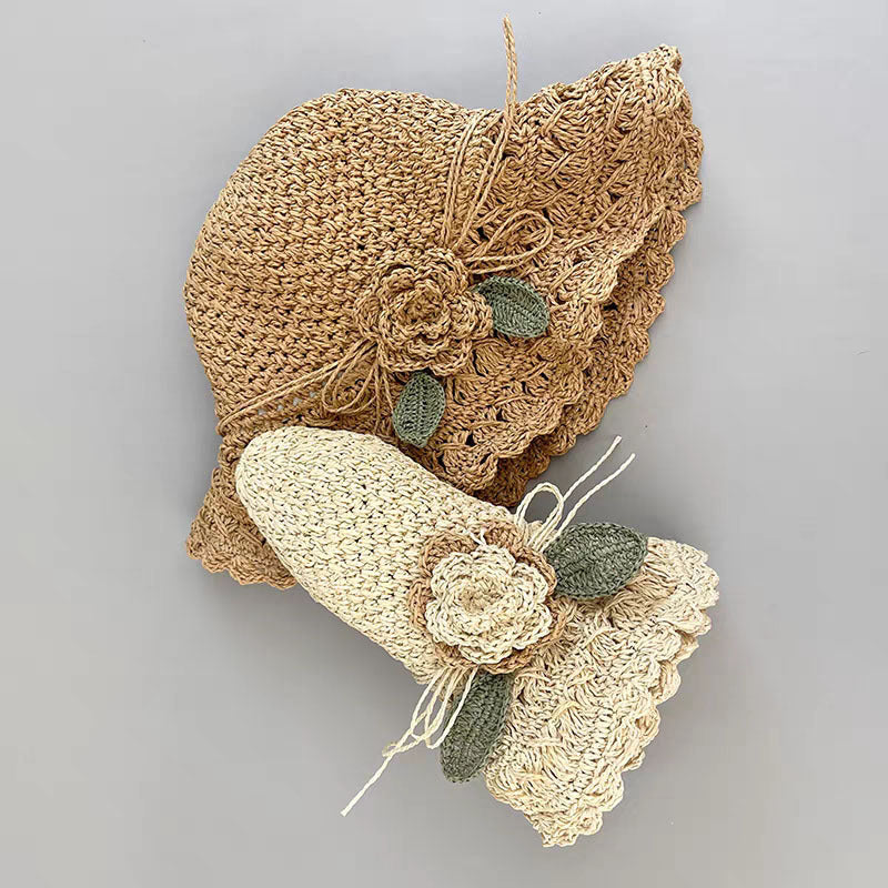 Woven Flower Straw Sun Hat