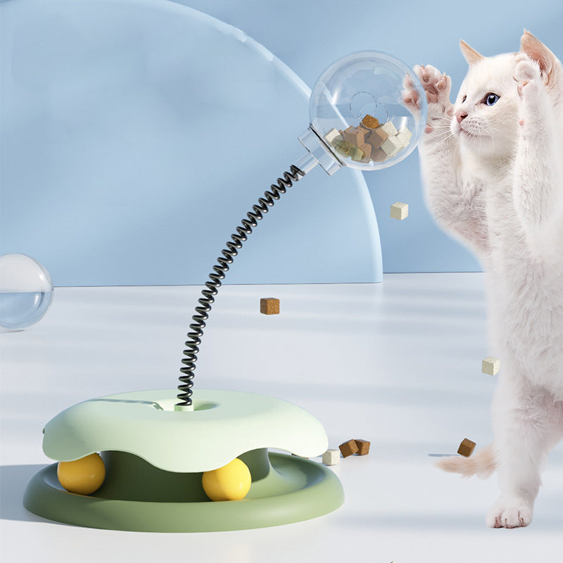 Treat-Dispensing Cat Spring Toy