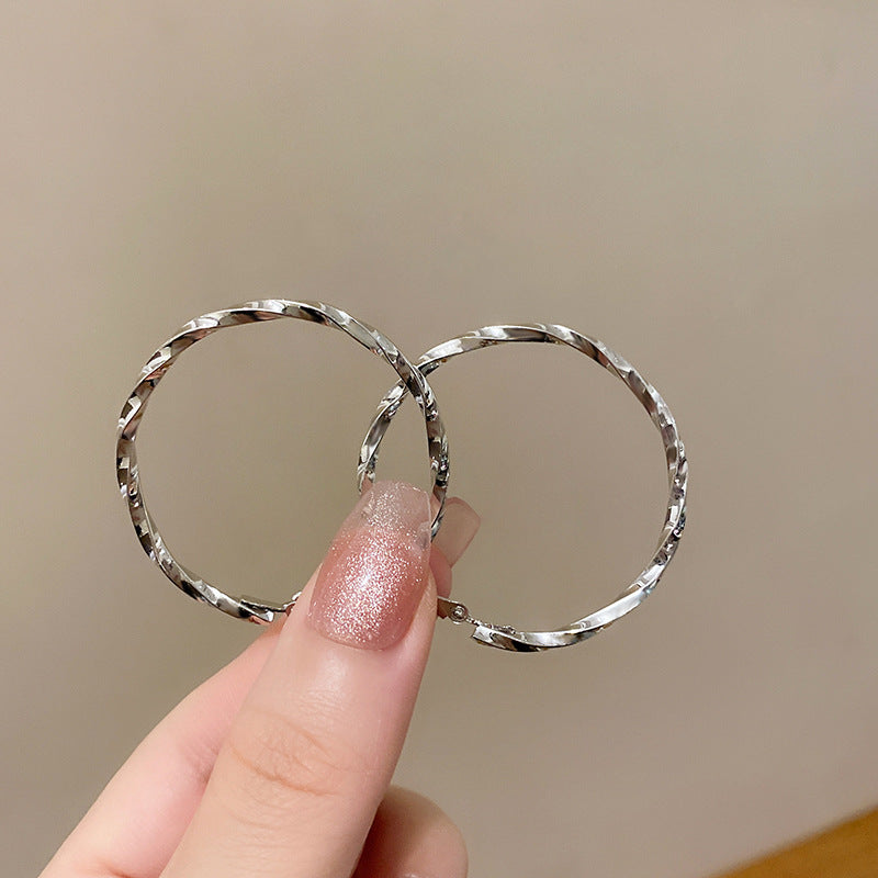 Irregular Metal Hoop Earrings