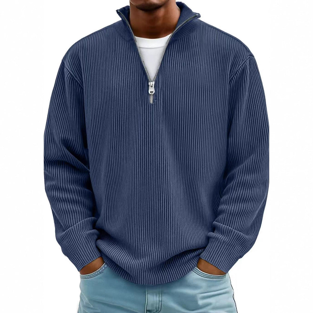 Men's Corduroy Quarter-Zip Pullover