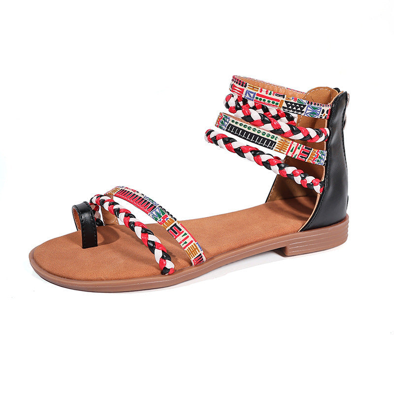 Women's Boho Woven Flat Sandals