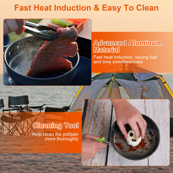 16-Piece Camping Cookware Set