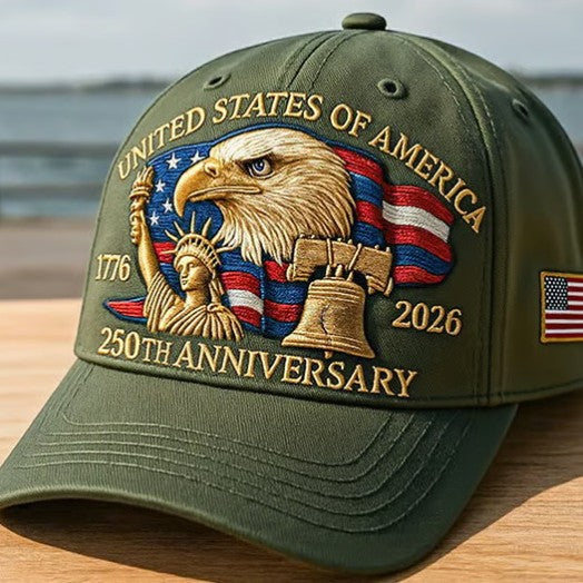 America 250 Eagle Embroidered Cap