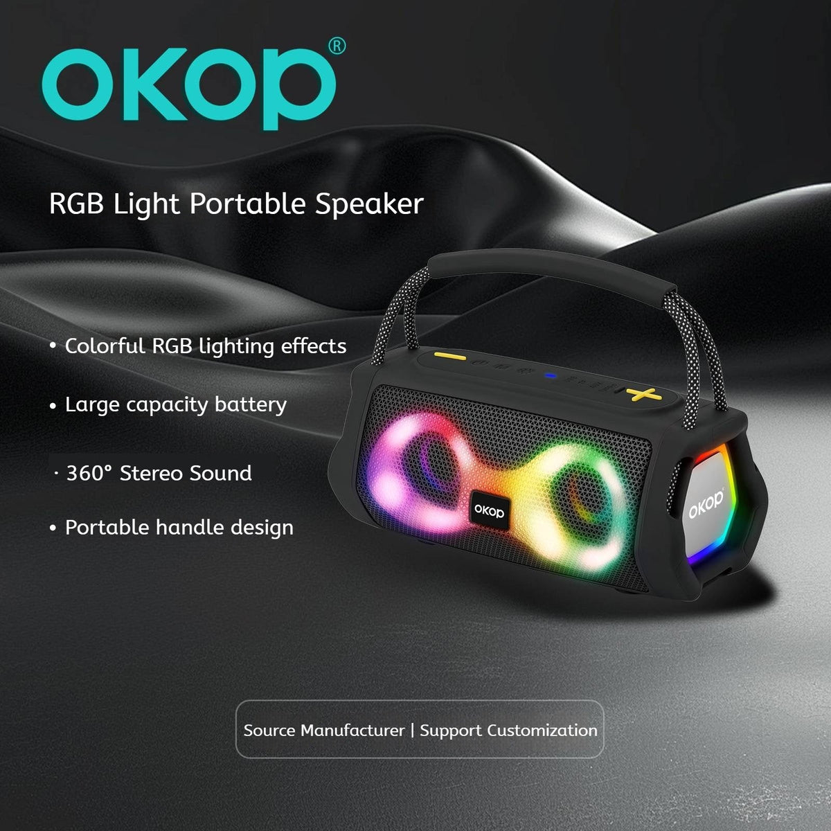 RGB Portable Party Speaker with Handle