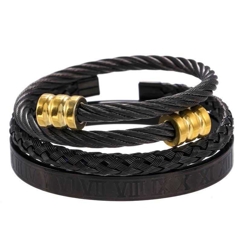 Roman Numeral Bangle Set