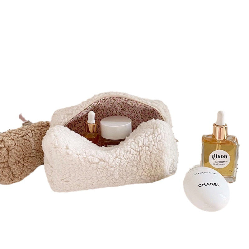Teddy Plush Makeup Bag
