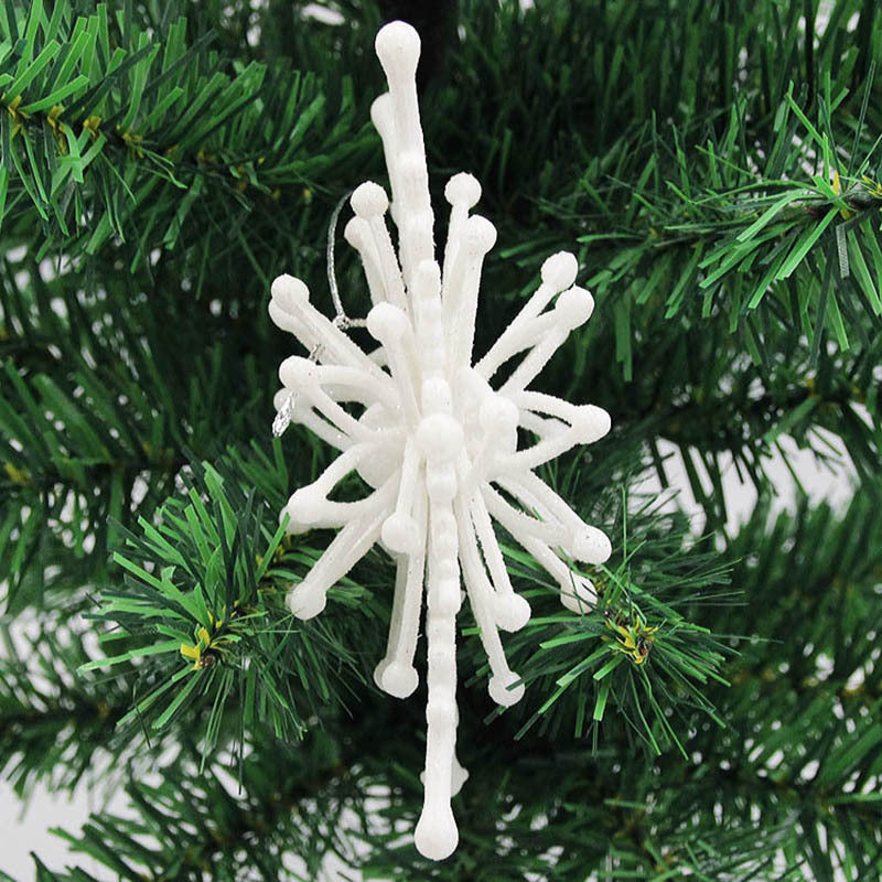 3D White Snowflake Ornaments