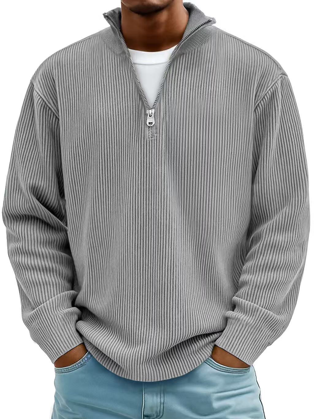 Men's Corduroy Quarter-Zip Pullover
