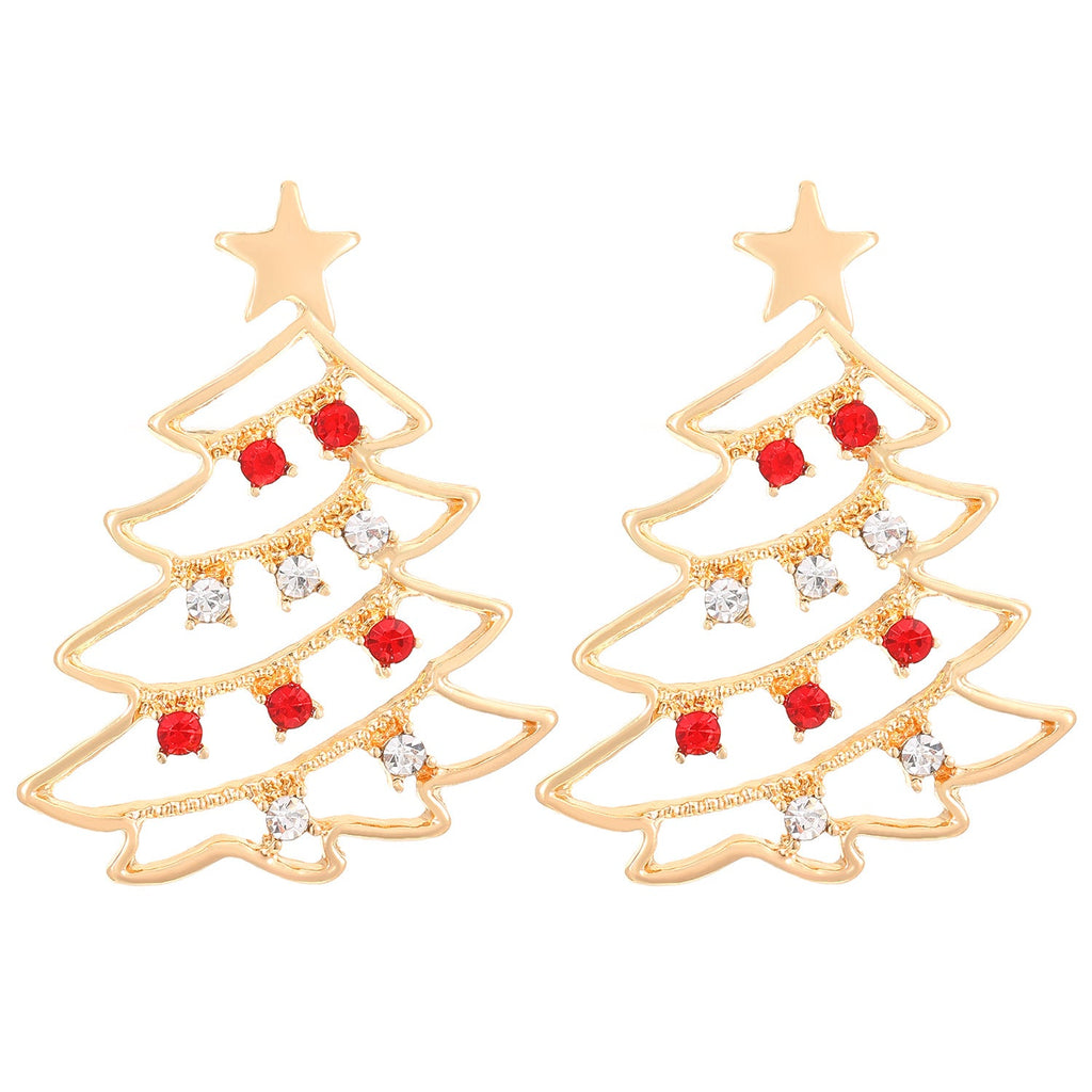 Christmas Tree Zircon Earrings