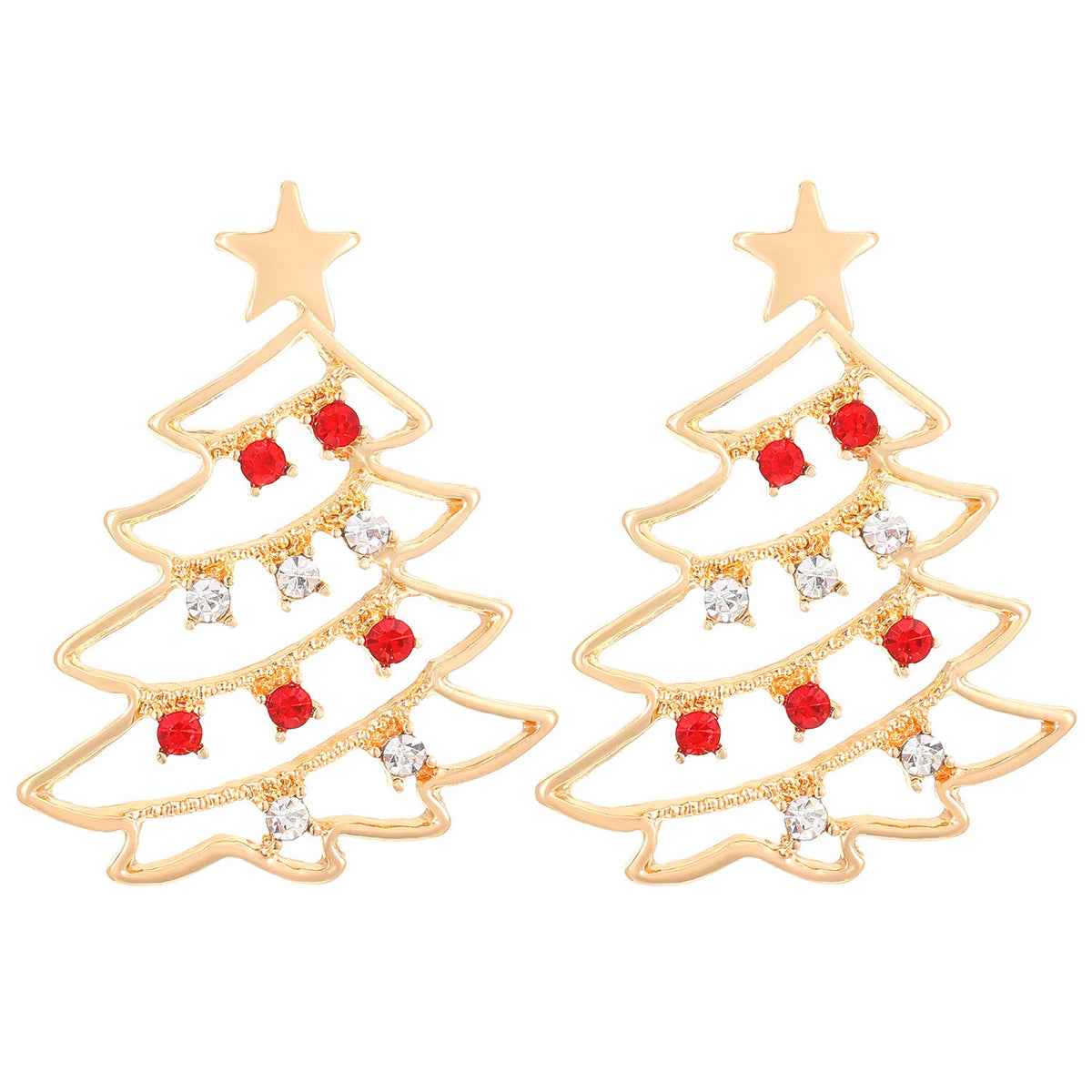 Christmas Tree Zircon Earrings