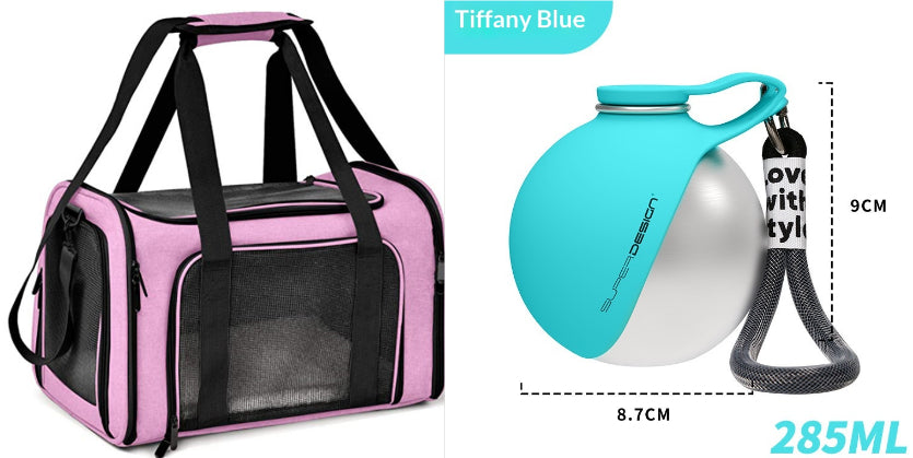 Portable Dog Water Bottle with Bag Dispenser