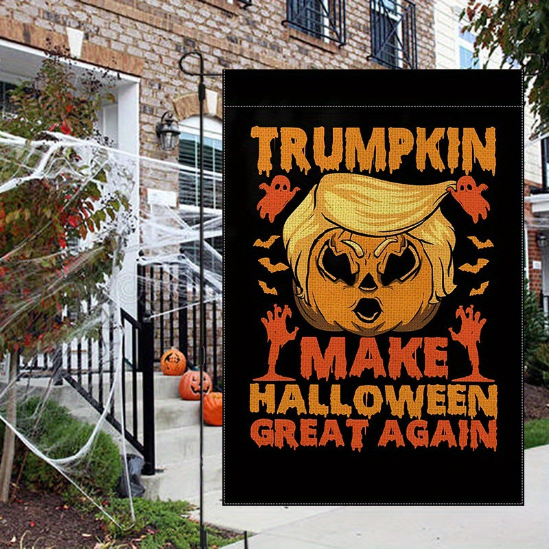 Halloween Linen Garden Flag