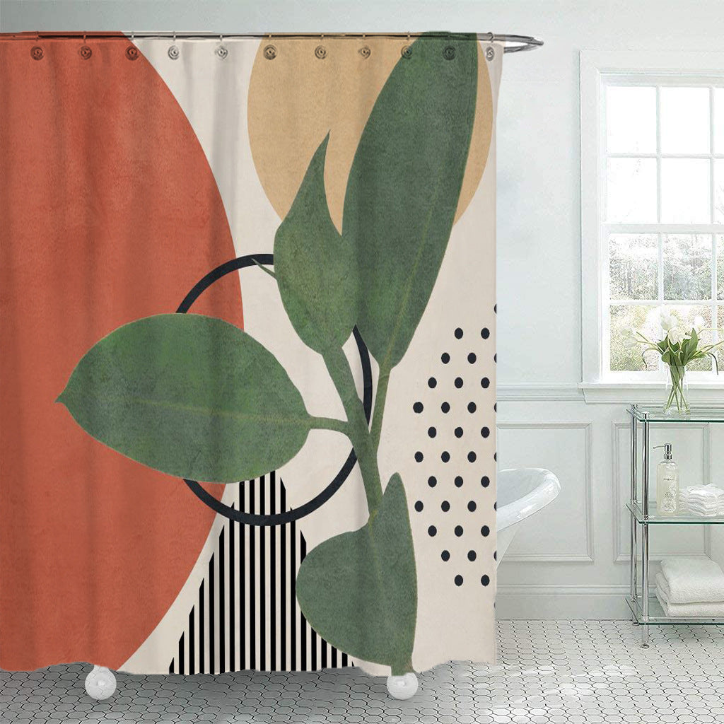 Geometric Print Shower Curtain