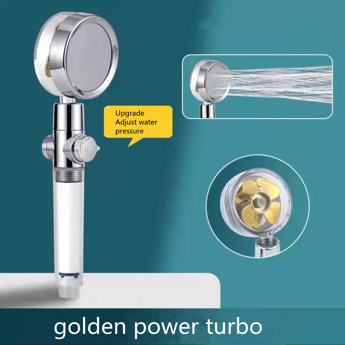 High-Pressure Turbo Fan Shower Head
