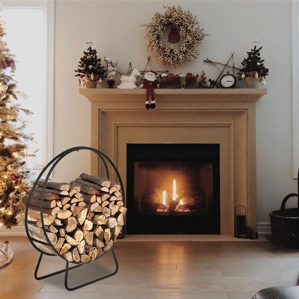 24-Inch Firewood Log Hoop Rack