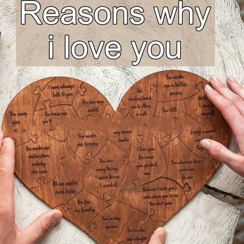 "Reasons Why I Love You" Heart Puzzle