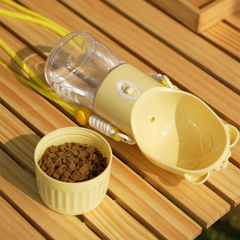 2-in-1 Travel Pet Water Bottle & Food Container