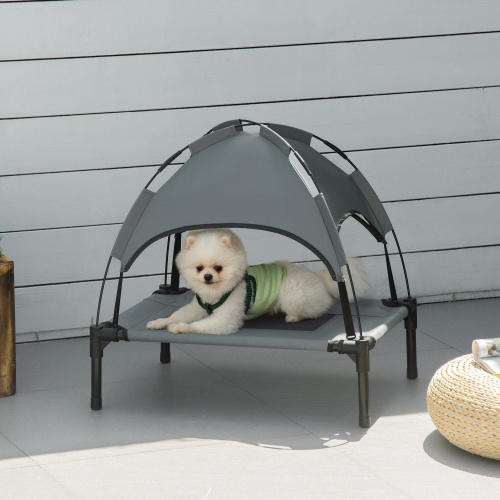 Elevated Dog Cot with Canopy