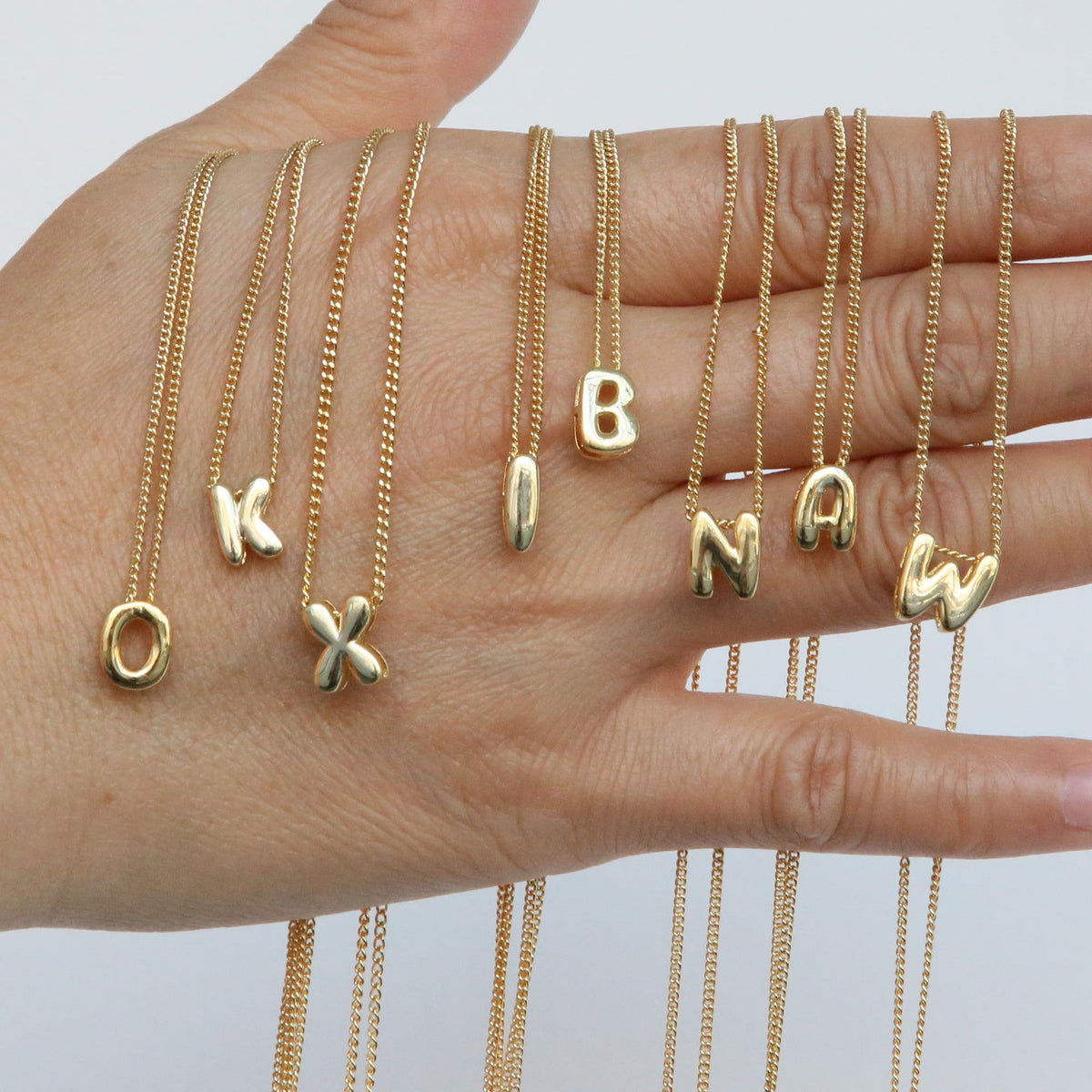 Initial Letter Pendant Necklace