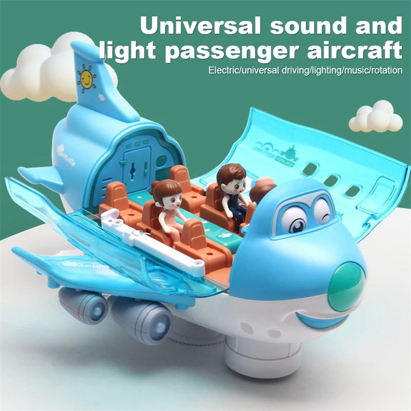 Bump & Go Light-Up Toy Airplane