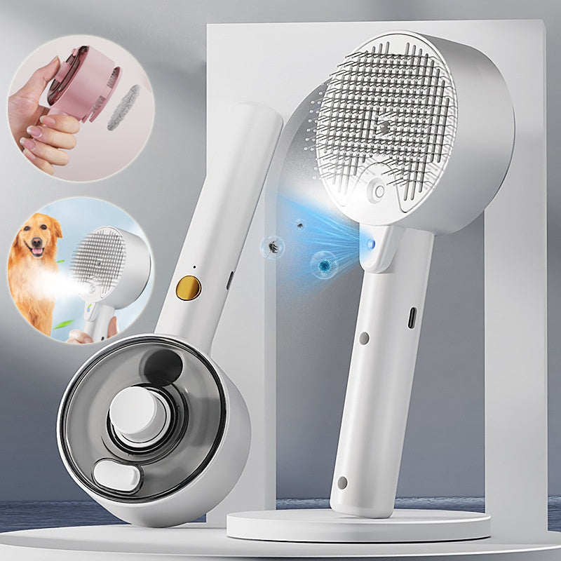 Self-Cleaning Pet Steam Brush