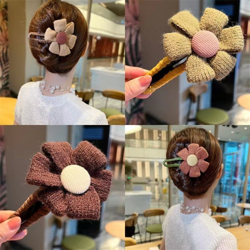 Large Fabric Flower Hair Clip