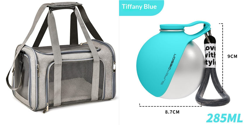 Portable Dog Water Bottle with Bag Dispenser