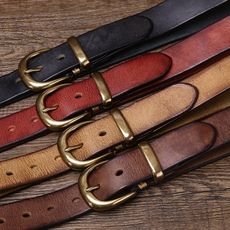 Vintage Distressed Leather Belt