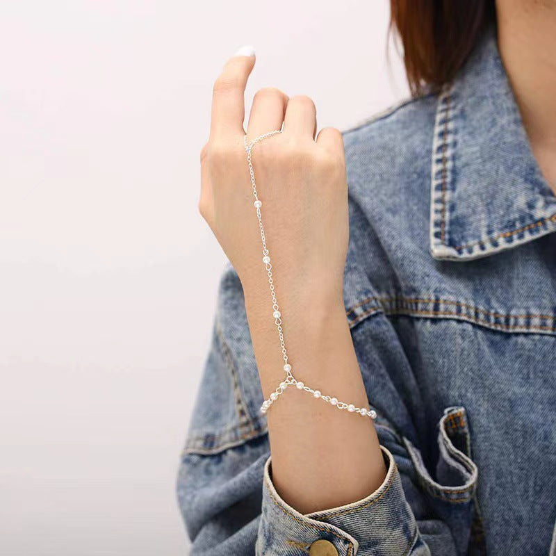Golden Beads & Pearl Bracelet