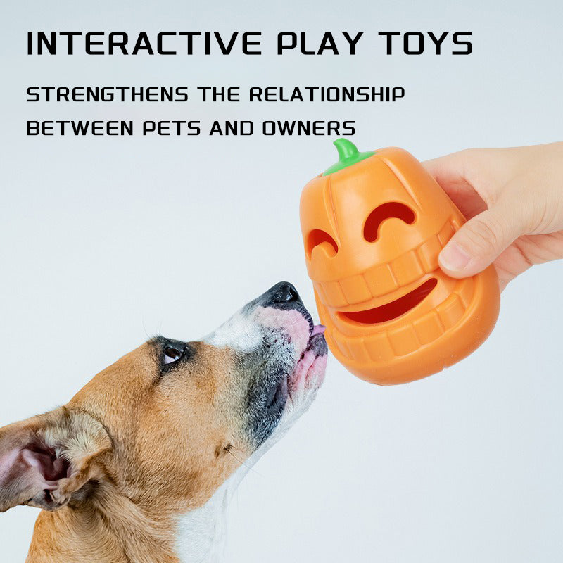 Pumpkin Treat-Dispensing Dog Toy