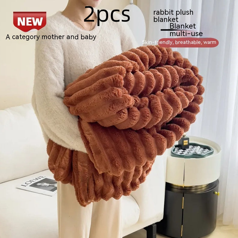 Bubble Faux Fur Throw Blanket