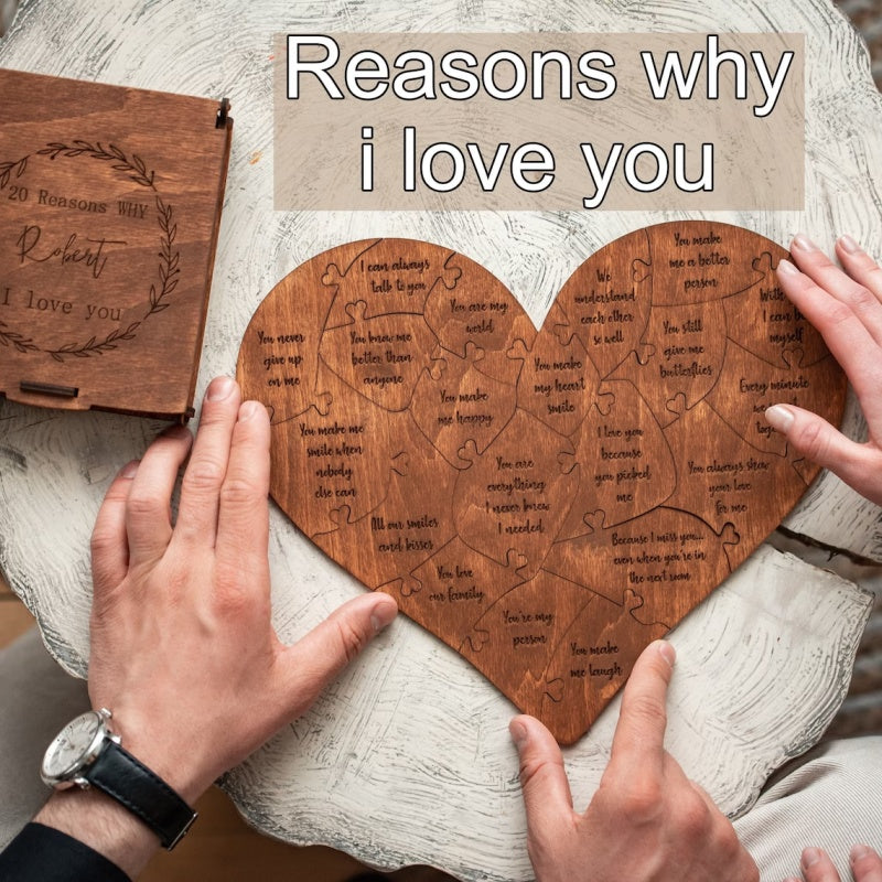 "Reasons Why I Love You" Heart Puzzle