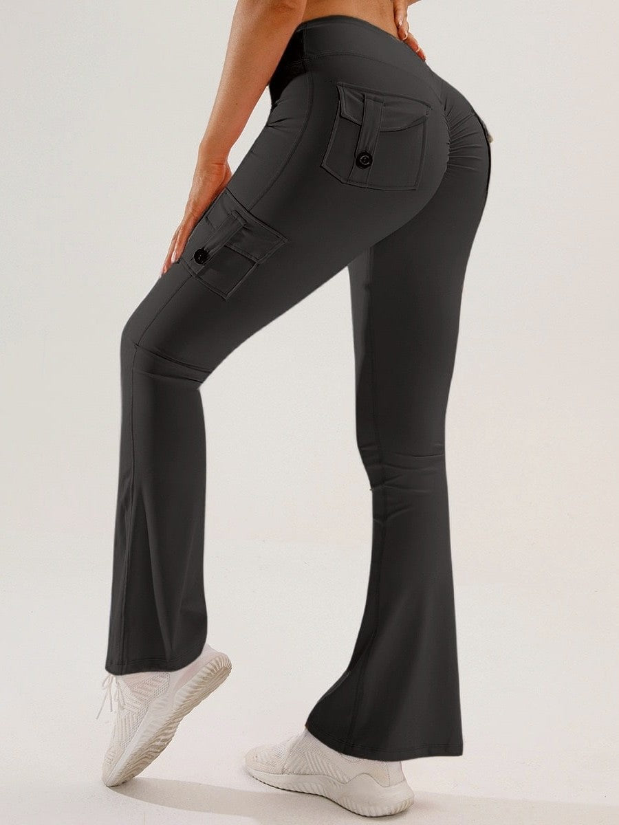 Women's Flared Yoga Cargo Pants