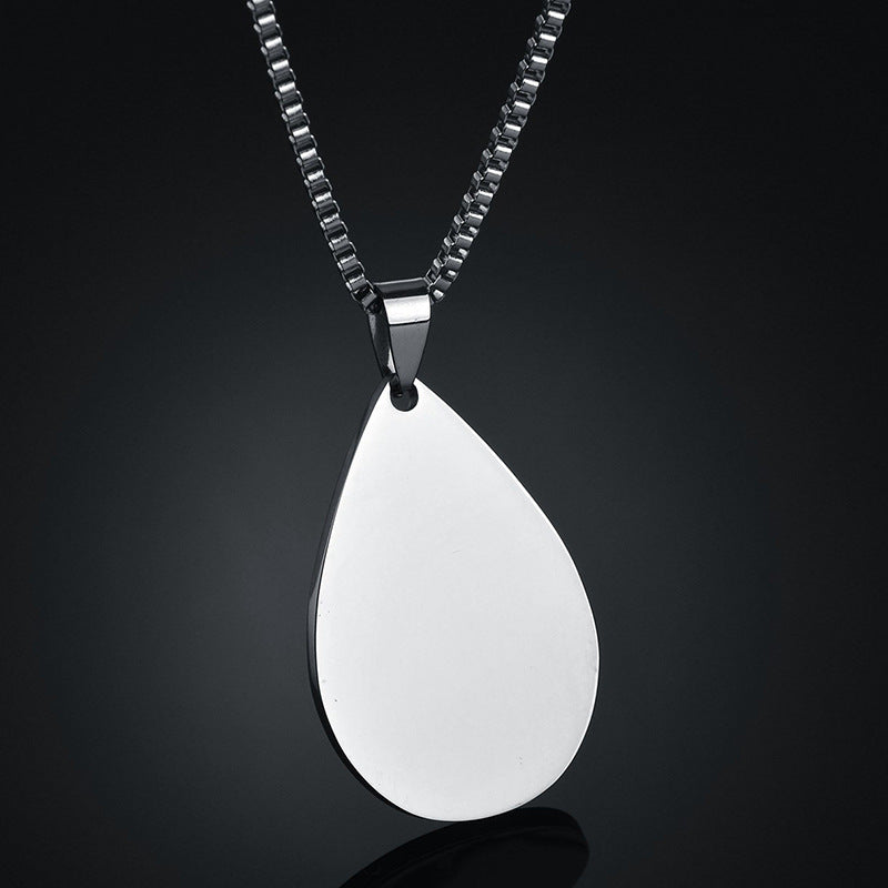 Teardrop Dog Tag Necklace